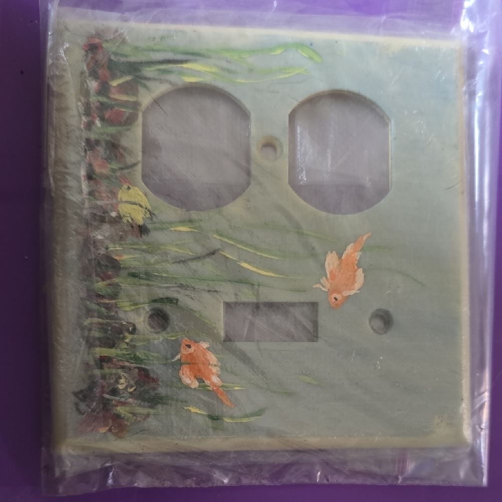 Hand-Painted Fish Art Switch Plate Cover